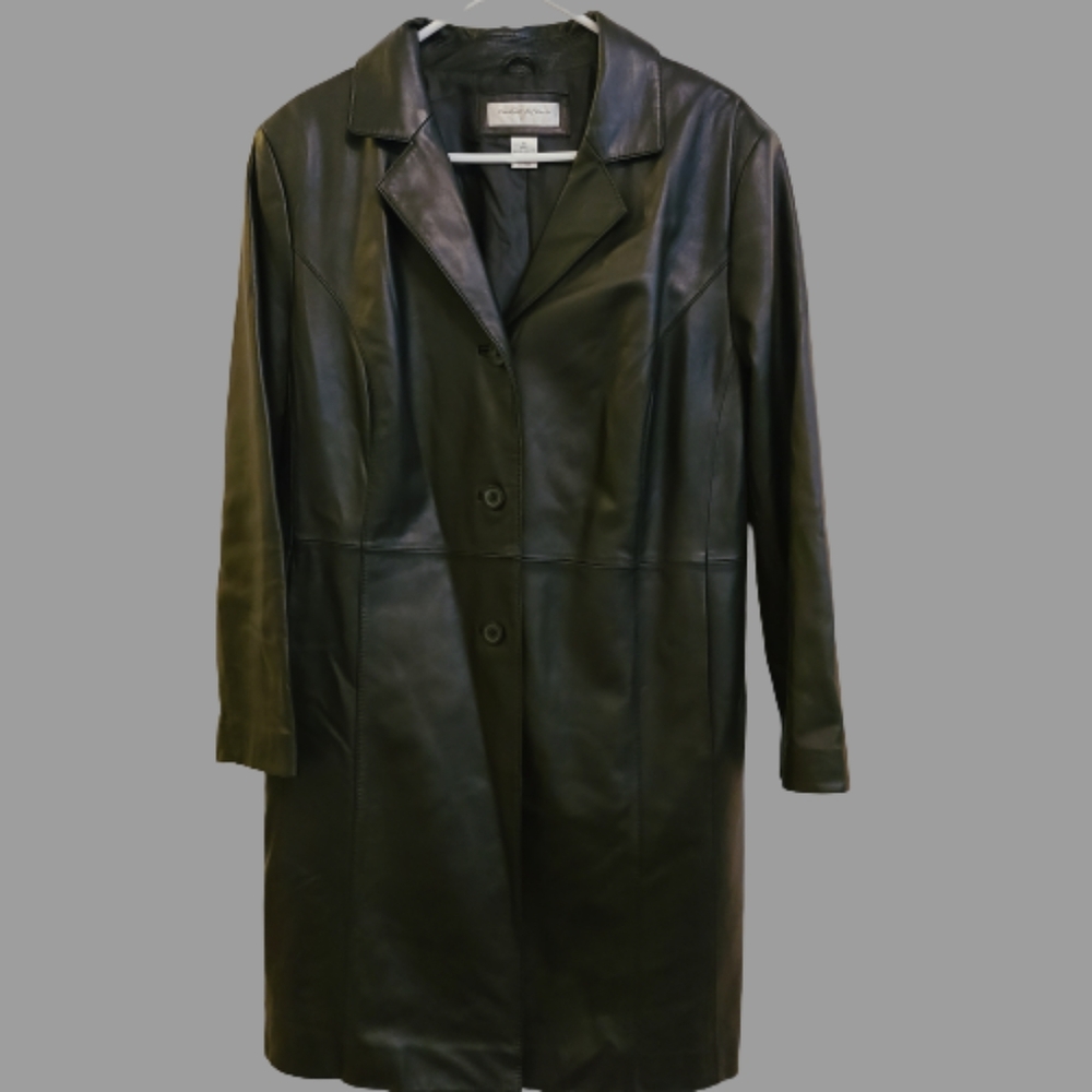 NEW Preston & York Lambskin Leather Dress Coat